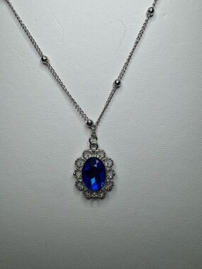 New blue and silver necklace